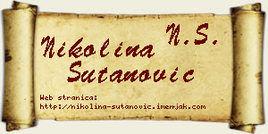 Nikolina Šutanović vizit kartica